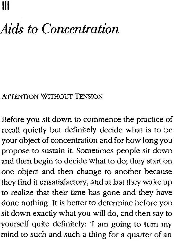 Concentration: A Practical Course with a Supplement on Meditation