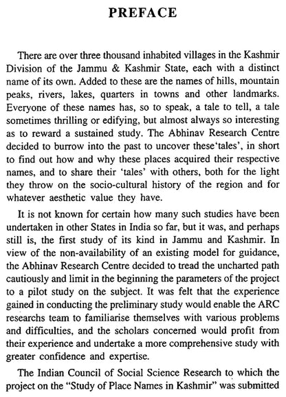 Place Names in Kashmir