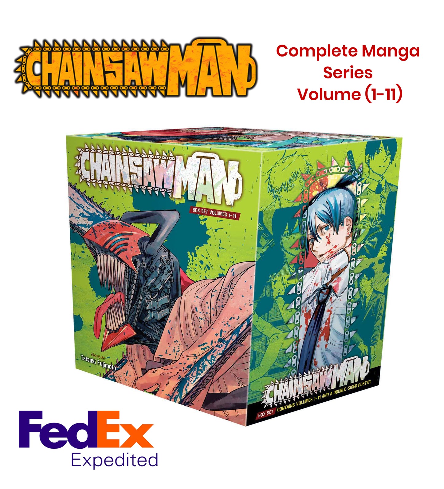 Chainsaw Man Manga Set Vol 1-11 Complete Series Tatsuki Fujimoto Gift Bundle