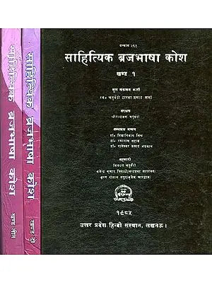 साहित्यिक ब्रजभाषा कोश: Braja Bhasha Kosha - An Old and Rare Book (Set of 3 Volumes)