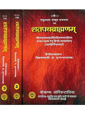 शतपथब्राह्मणम्: Shatapath Brahmana with Commentary of Sayana (Set of 3 Volumes)