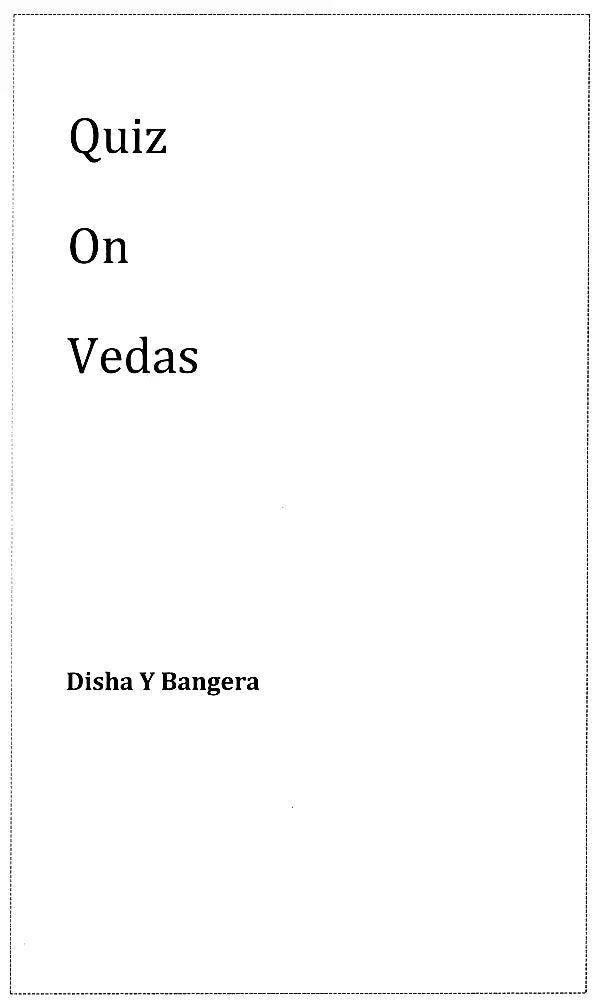 Quiz on Vedas
