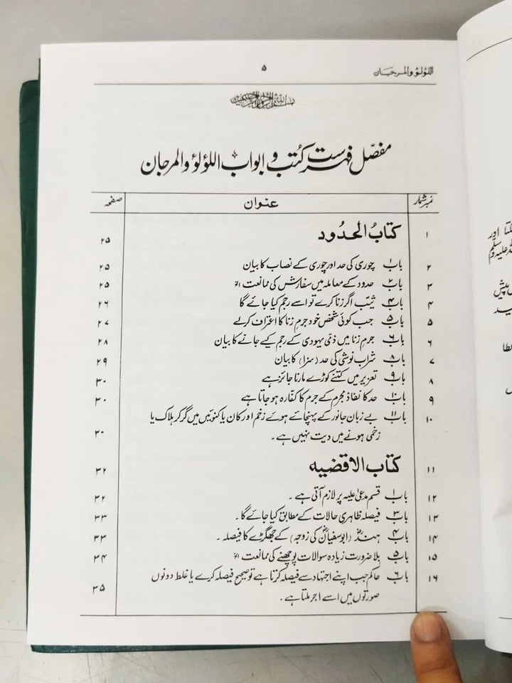 Al-Lu'lu'wal-Marjan (Pearls and Corals) 2 Volume Set (Urdu-Hardcover )