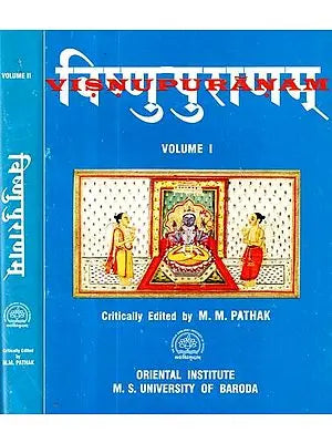 विष्णुपुराणम्- The Critical Edition of the Visnupuranam- Amasas I-VI (An Old and Rare with pin hole Book, Set of 2 Volumes)