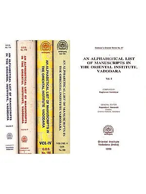 An Alphabetical List Of Manuscripts In The Oriental Institute Vadodara (Set of 5 Volumes)