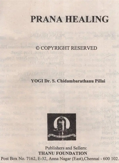 Prana Healing- An Old and Rare Book