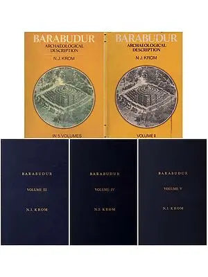 Barabudur: Archaeological Description (Set of 5 Volumes, An Old and Rare Book)