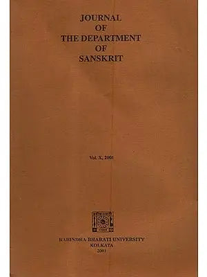 Journal of the Department of Sanskrit: Vol.X- 2001 (An Old and Rare Book)